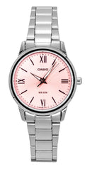 Casio Analog Stainless Steel Pink Dial Quartz LTP-1303DD-4AV Women's Watch