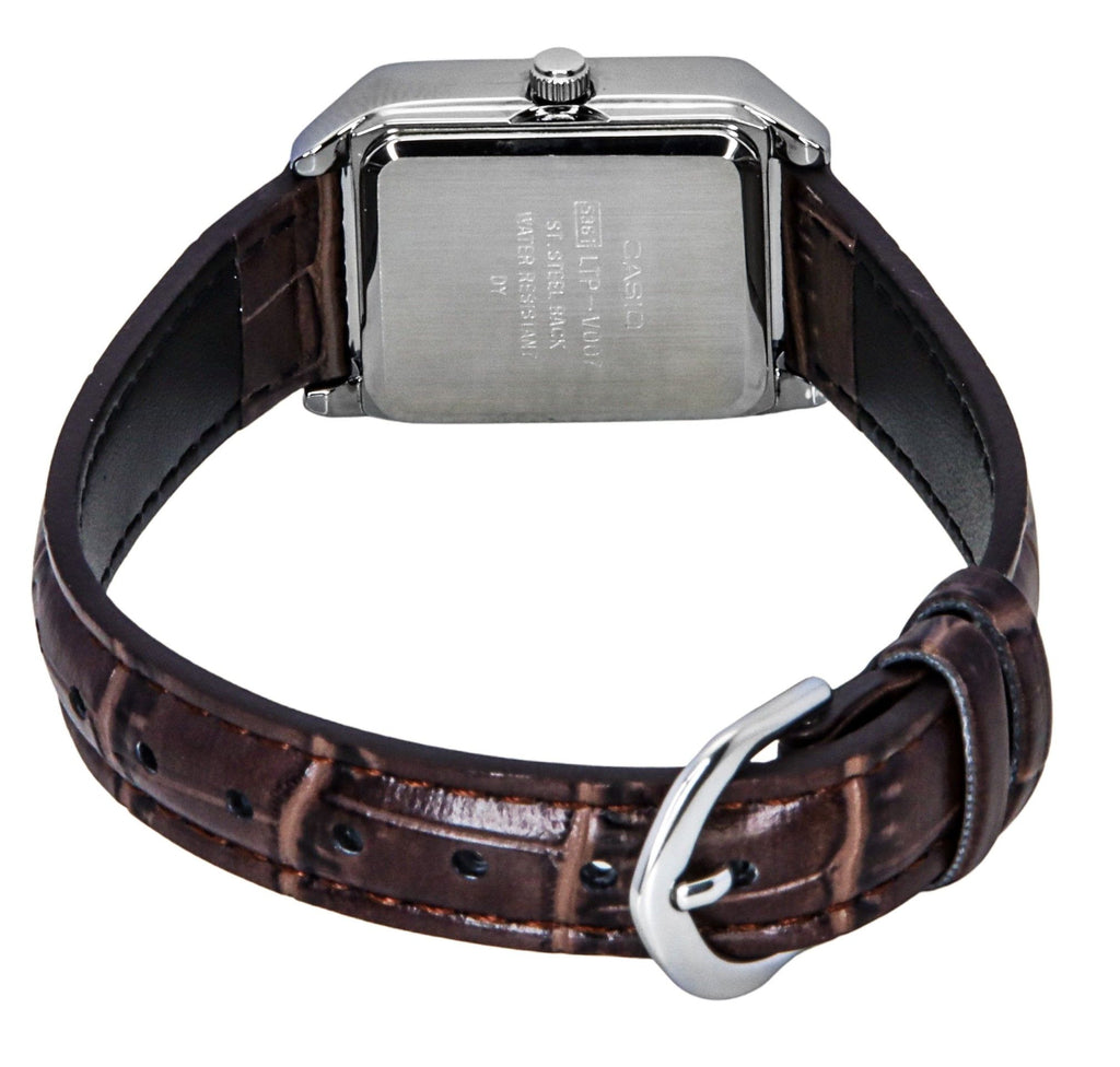 Casio Standard Analog Leather Strap White Dial Quartz LTP-V007L-7E2 Women's Watch