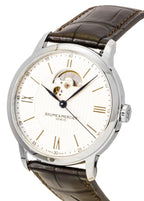 Baume & Mercier Classima Lederarmband Open Heart Silbernes Zifferblatt Automatik M0A10524 Herrenuhr
