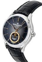 Baume & Mercier Clifton Lederarmband Mondphase Schwarzes Zifferblatt Automatik M0A10758 Herrenuhr