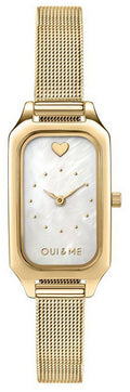 Oui & Me Finette White Dial Gold Tone Stainless Steel Quartz ME010198 Women's Watch