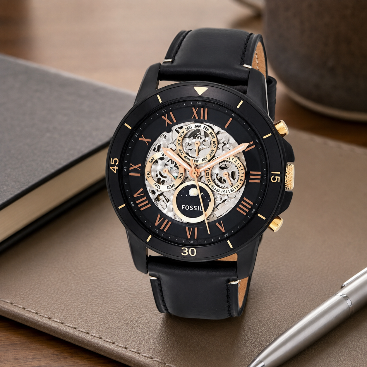 Fossil ME3138 44mm Watch executive desk view