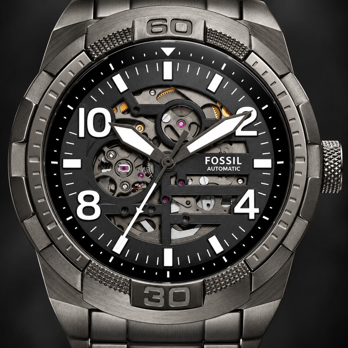Montre homme automatique Fossil Bronson ME3255 48mm