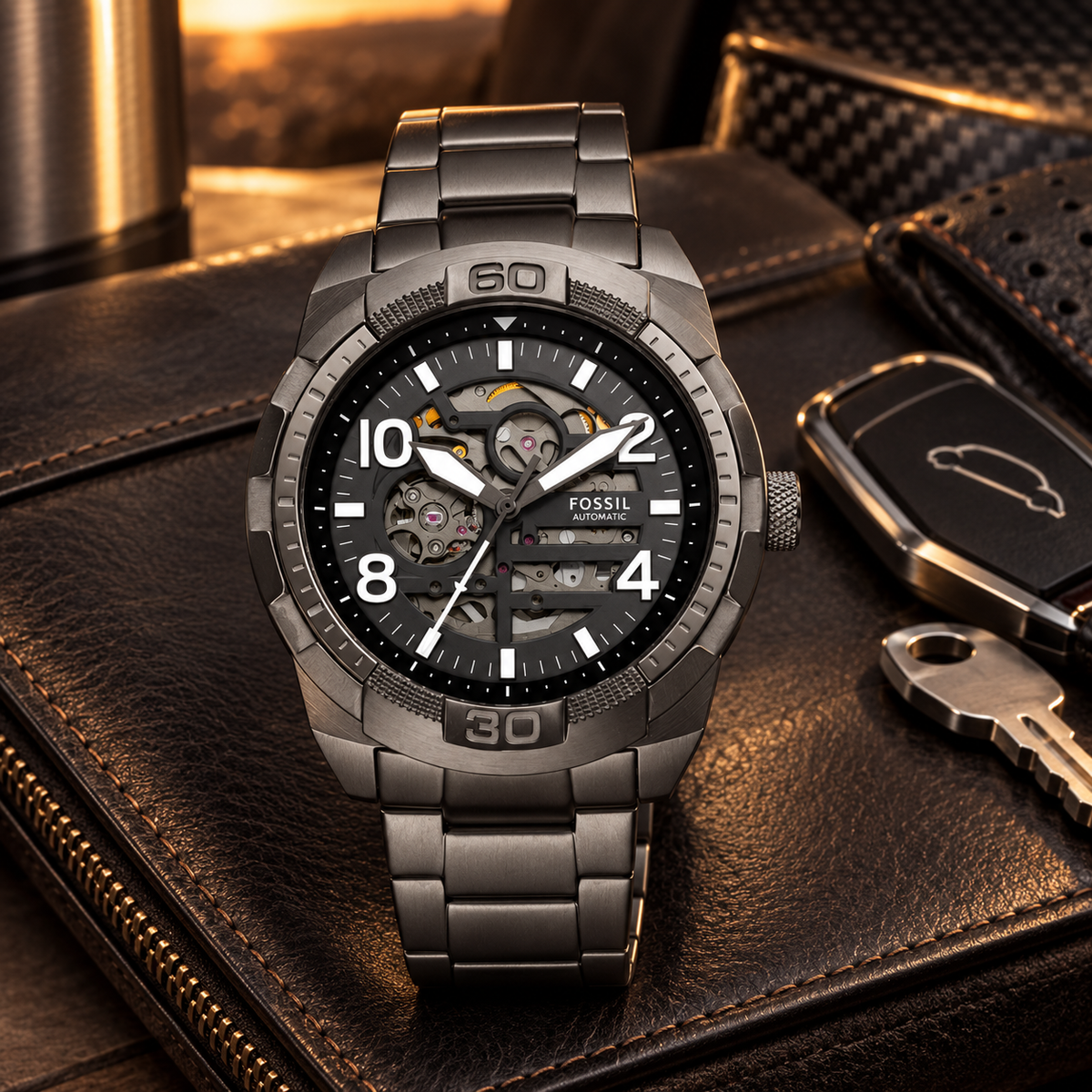 Fossil Bronson Automatic ME3255 48mm Herrenuhr