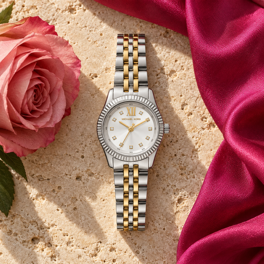 Michael Kors MK4740 Petite Lexington two-tone pavé watch, Florence