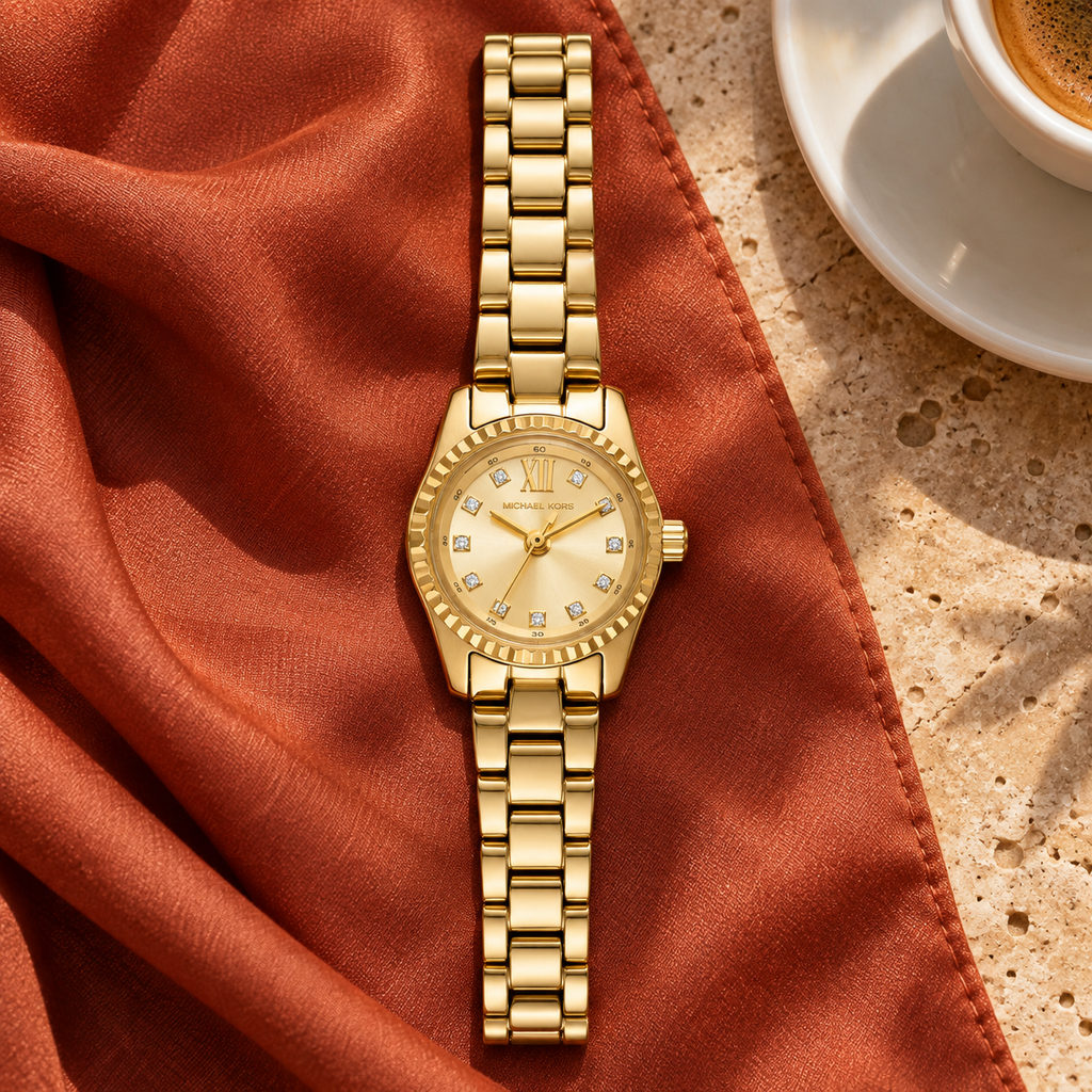 Michael Kors MK4862 on terracotta silk in Florence