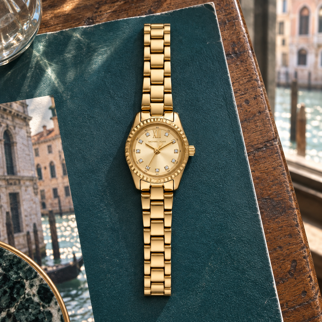 Michael Kors MK4862 on a Venetian fashion sketchbook