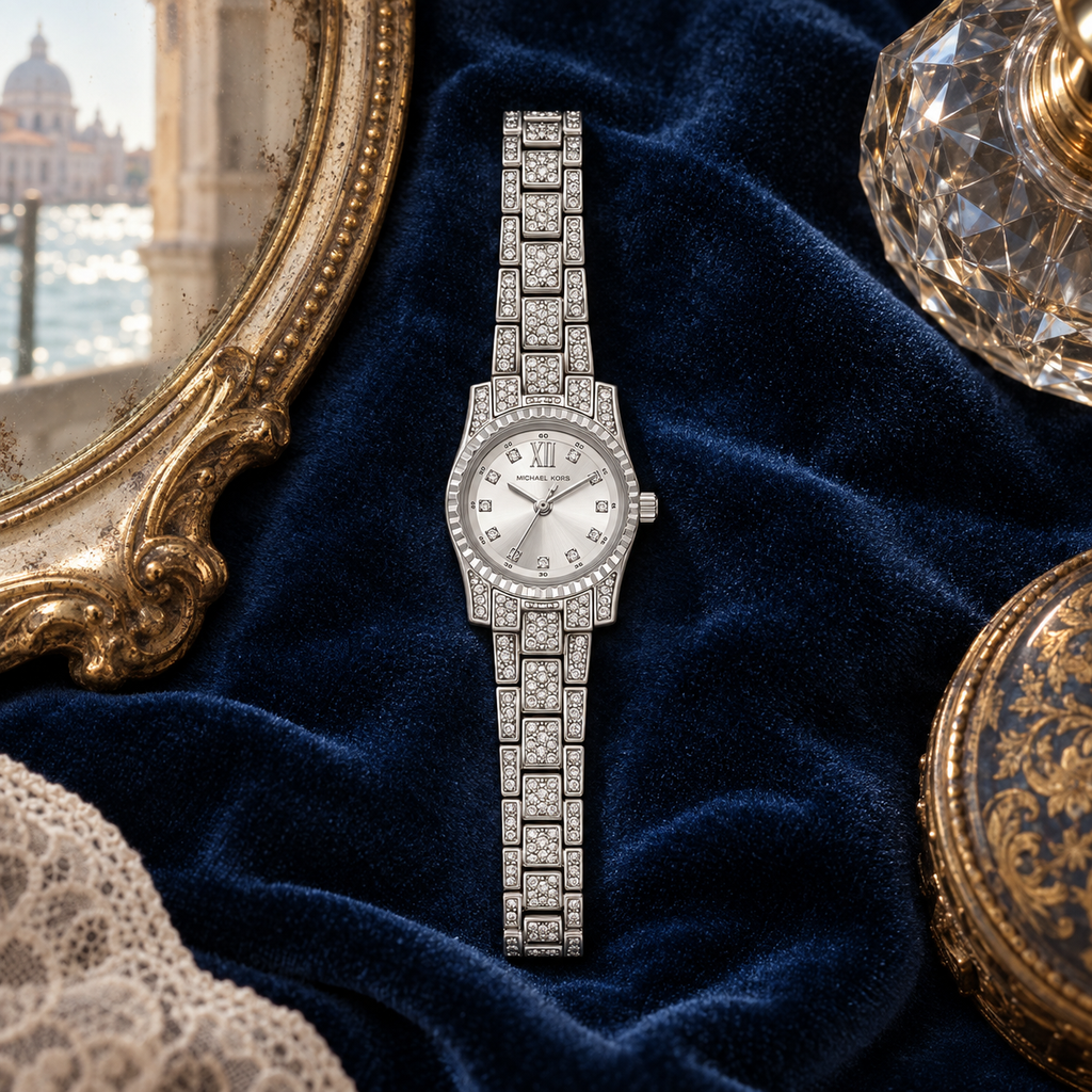 Michael Kors MK4864 Venice blue velvet editorial
