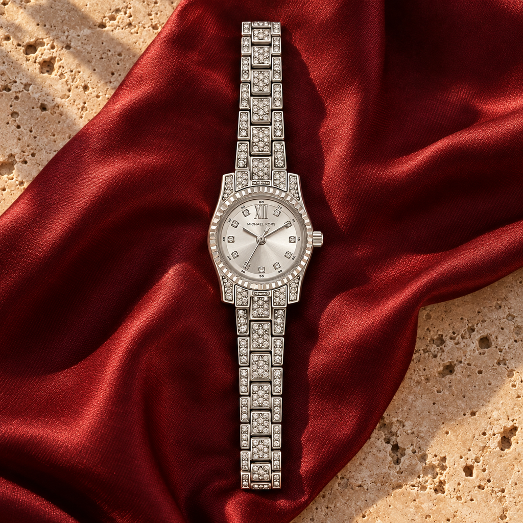 Michael Kors MK4864 Rome red silk editorial