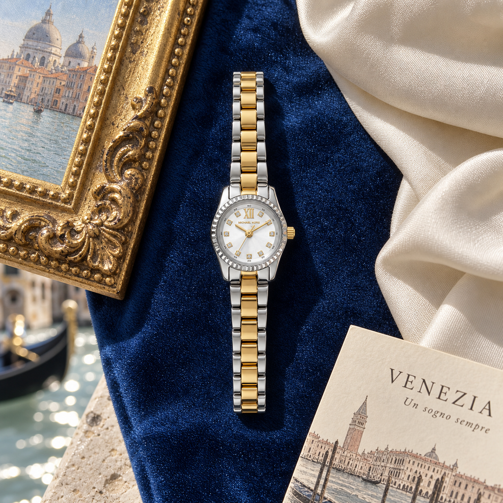 Michael Kors MK4903 Micro Lexington two-tone watch, Venice