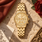 Michael Kors MK7530 Mini Bryant gold-tone pavé watch, Florence editorial