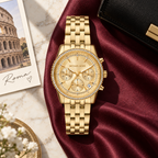 Michael Kors MK7530 Mini Bryant gold-tone pavé watch, Rome editorial