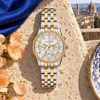 Michael Kors MK7532 Mini Bryant two-tone pavé watch, Florence editorial