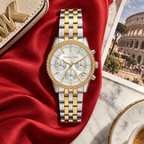 Michael Kors MK7532 Mini Bryant two-tone pavé watch, Rome editorial