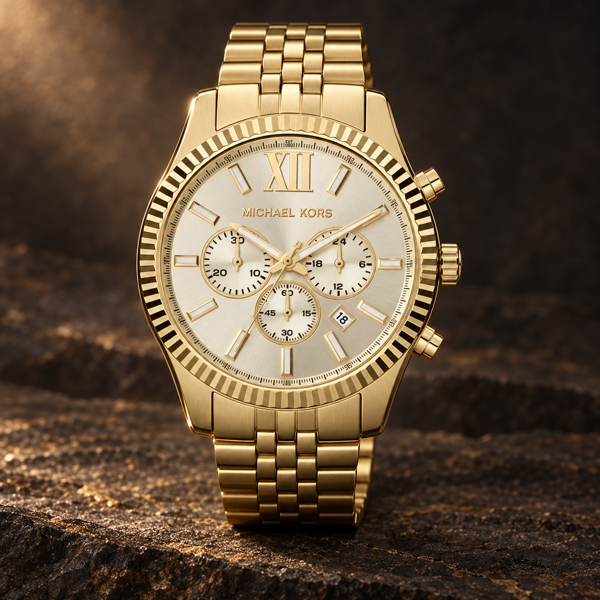 Michael Kors MK8281 men's Lexington gold-tone chronograph, concept 2