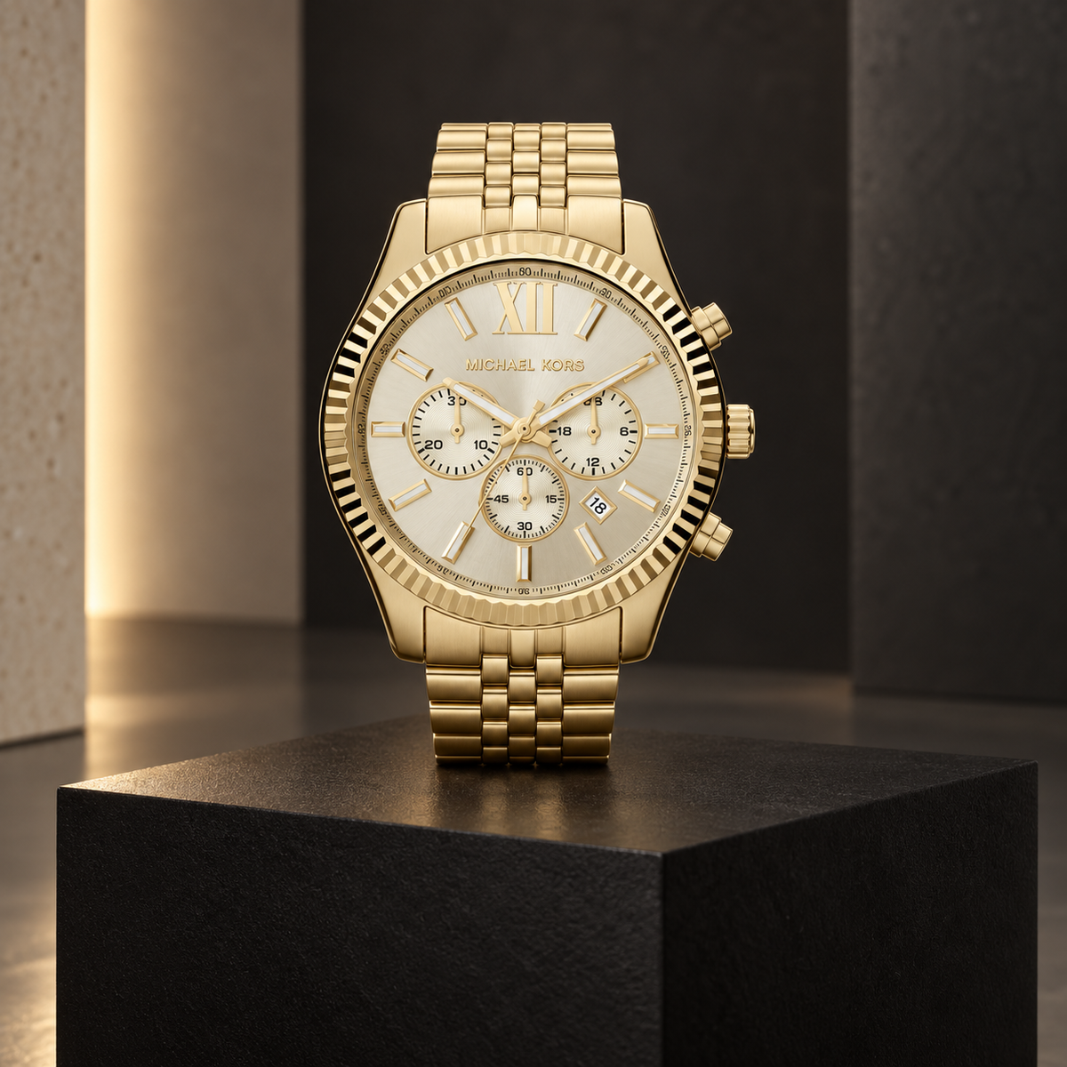 Michael Kors MK8281 men's Lexington gold-tone chronograph, concept 5