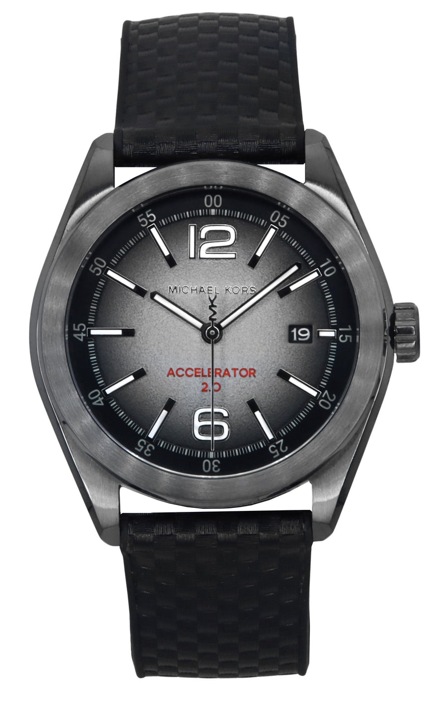 Michael Kors Accelerator 2.0 Silikonarmband Graues Zifferblatt Quarz MK9175 Herrenuhr