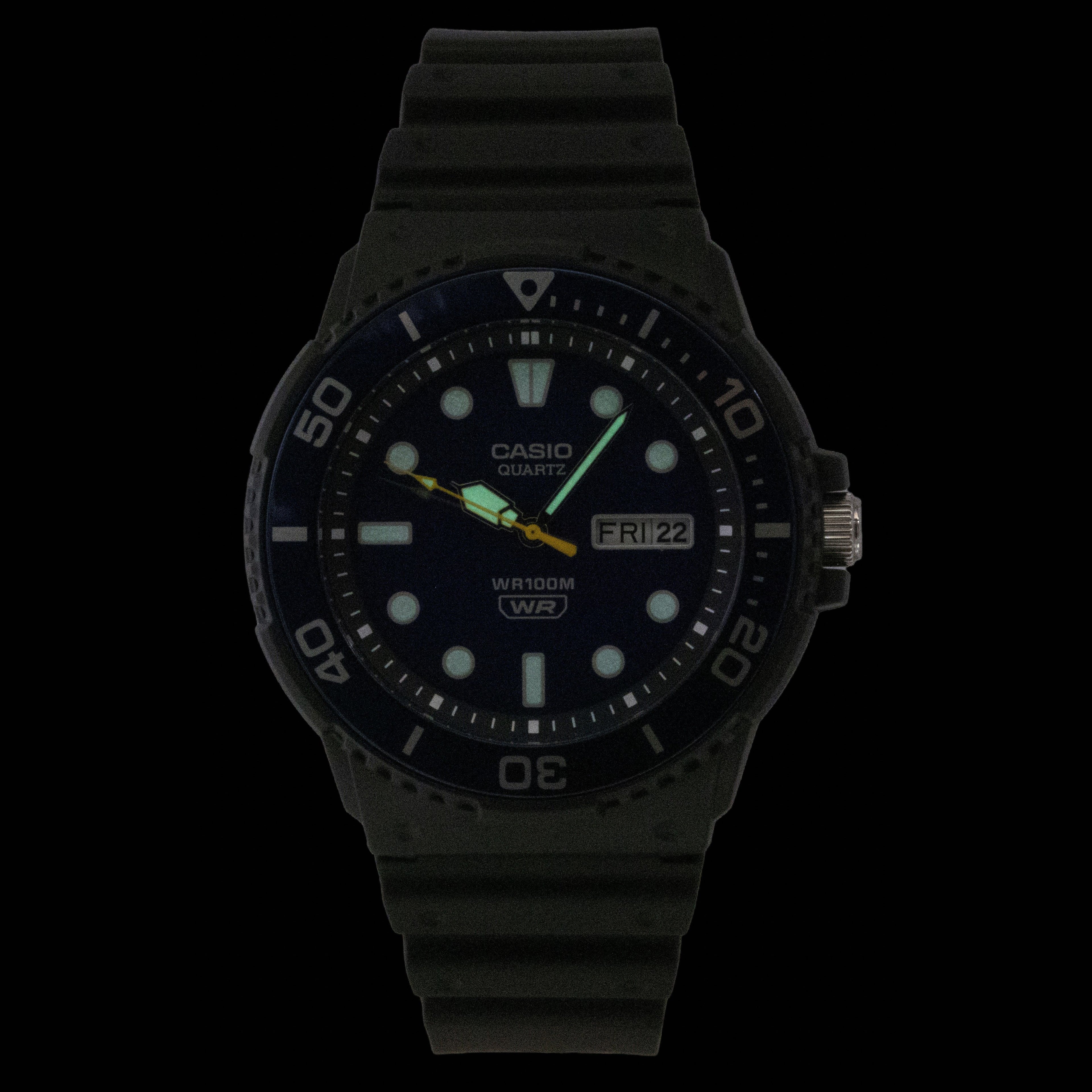 Casio Analog Resin Strap Blue Dial Quartz MRW-230H-2EV 100M Men's Watch