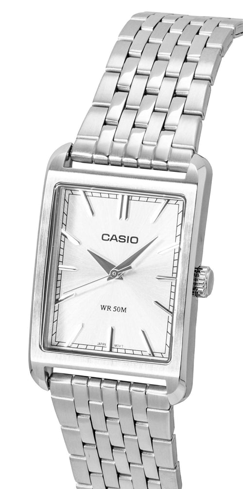 Casio Analog Stainless Steel Silver Dial Quartz MTP-B215D-7AV Men's Watch