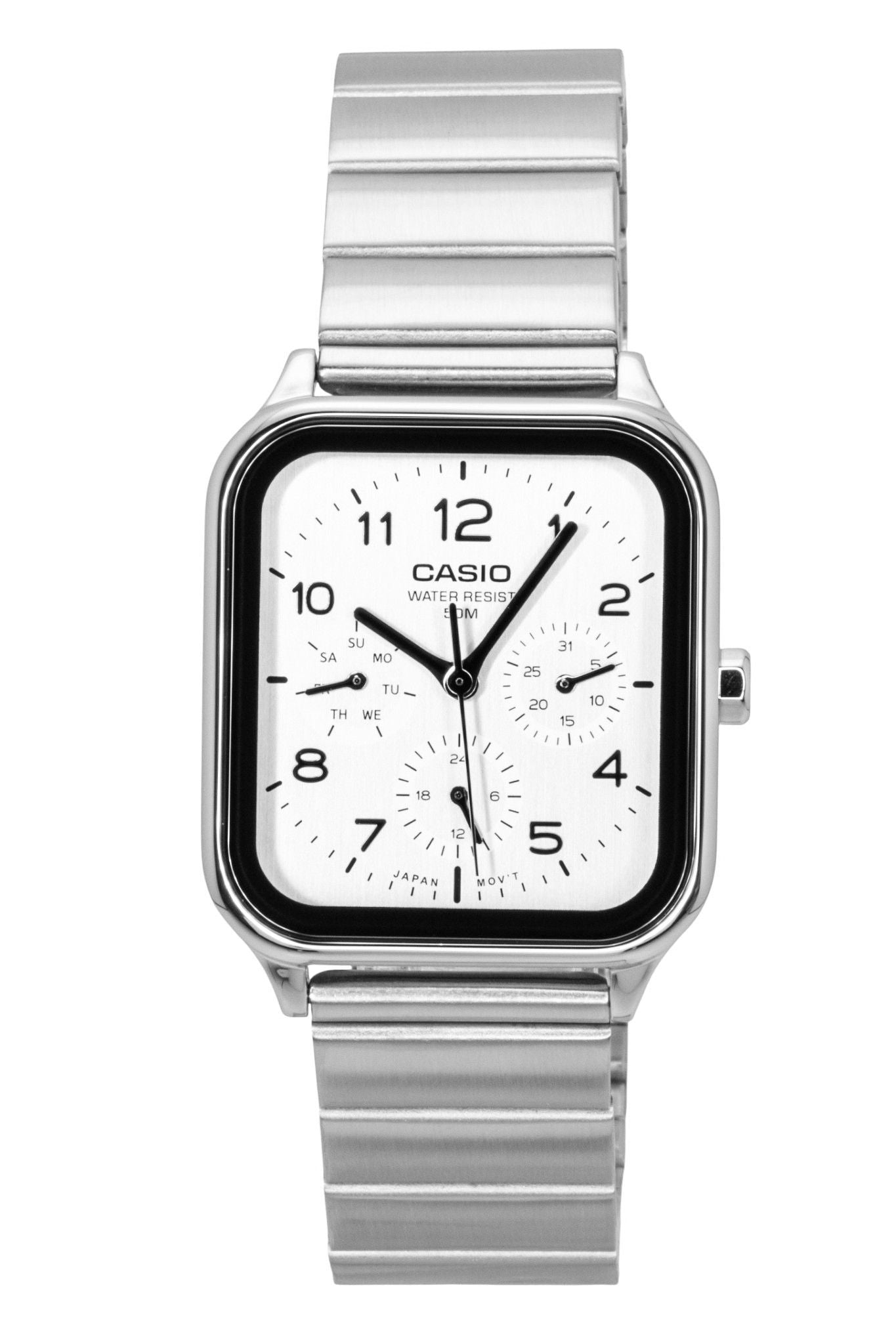 Casio Standard Analog Stainless Steel White Dial Quartz MTP-M306D-7AV Men's Watch