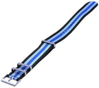 Ratio NATO20 Schwarz-Blaues Nylon-Uhrenarmband 22mm