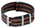 Ratio NATO22 Brown and Black Nylon 22mm Watch Strap