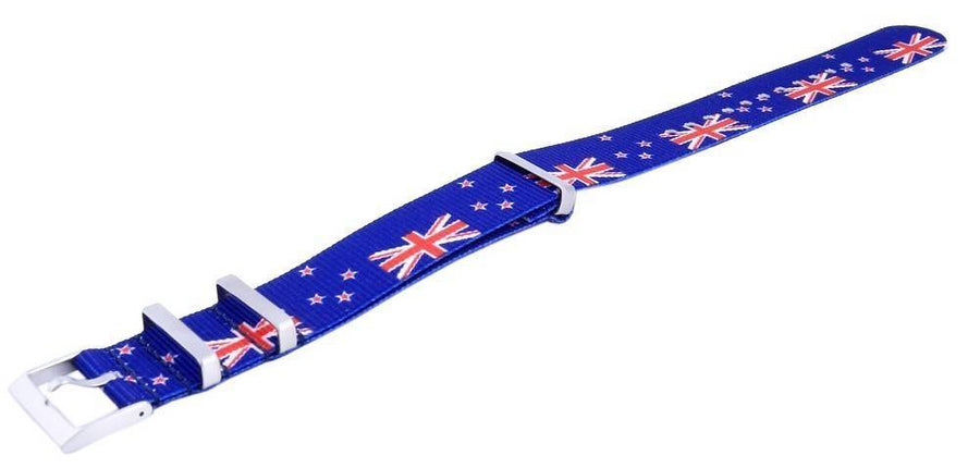Ratio NATO31 Neuseeländische Nationalflaggenmuster Polyester 22mm NATO31 Uhrenarmband