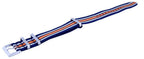 Ratio NATO35 blaues und orangefarbenes Polyester-Uhrenarmband, 22 mm