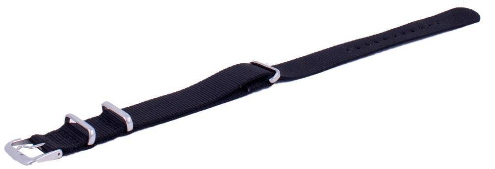 Ratio Merk NATOS13 Nero Nylon Horlogeband 18 mm