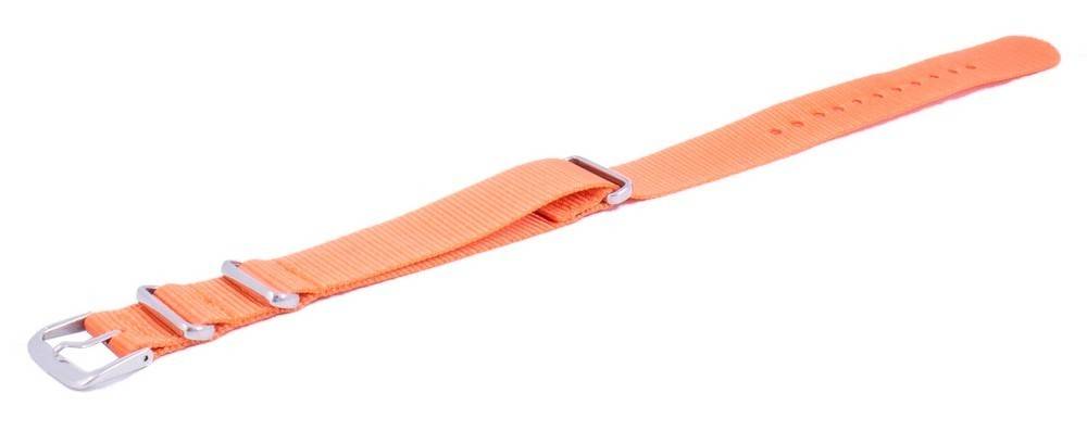 Ratio Merk NATOS14 Oranje nylon horlogeband 18 mm