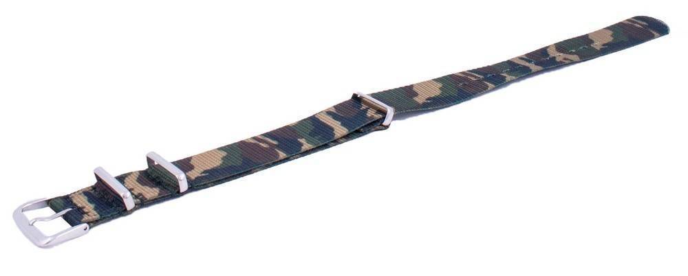 Ratio Merk NATOS18 Leger nylon horlogeband 18 mm