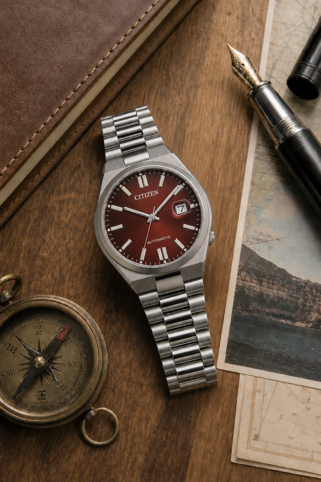 Citizen TSUYOSA Red Dial Automatic NJ0150-56W 40mm Watch