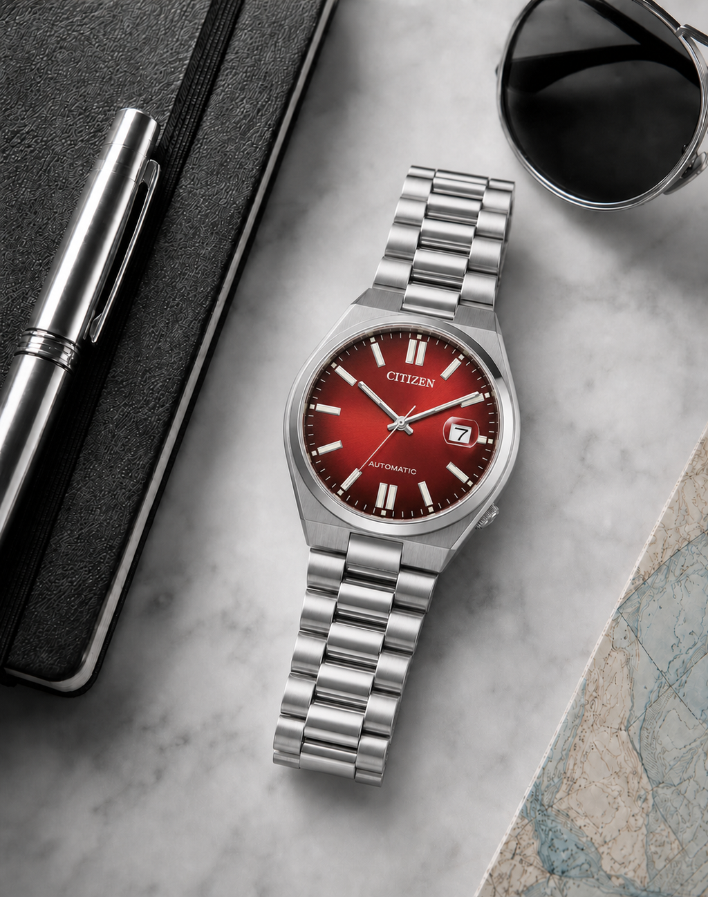 Citizen TSUYOSA Red Dial Automatic NJ0150-56W 40mm Watch