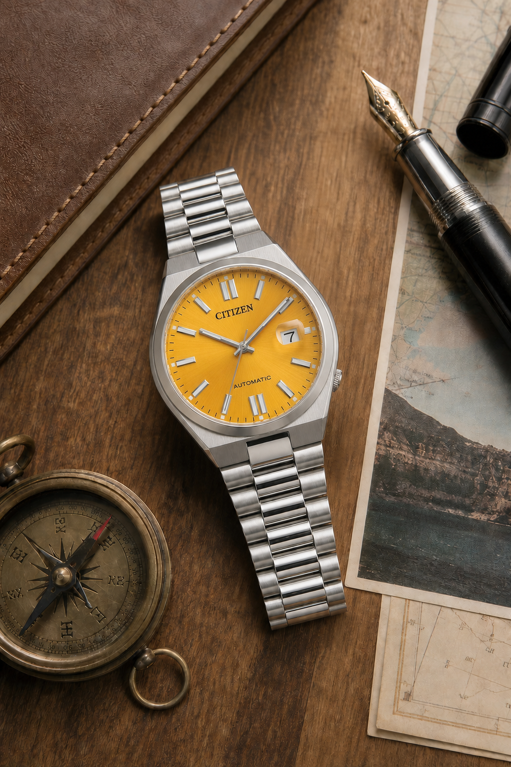 Citizen TSUYOSA Yellow Dial Automatic NJ0150-56Z 40mm Watch