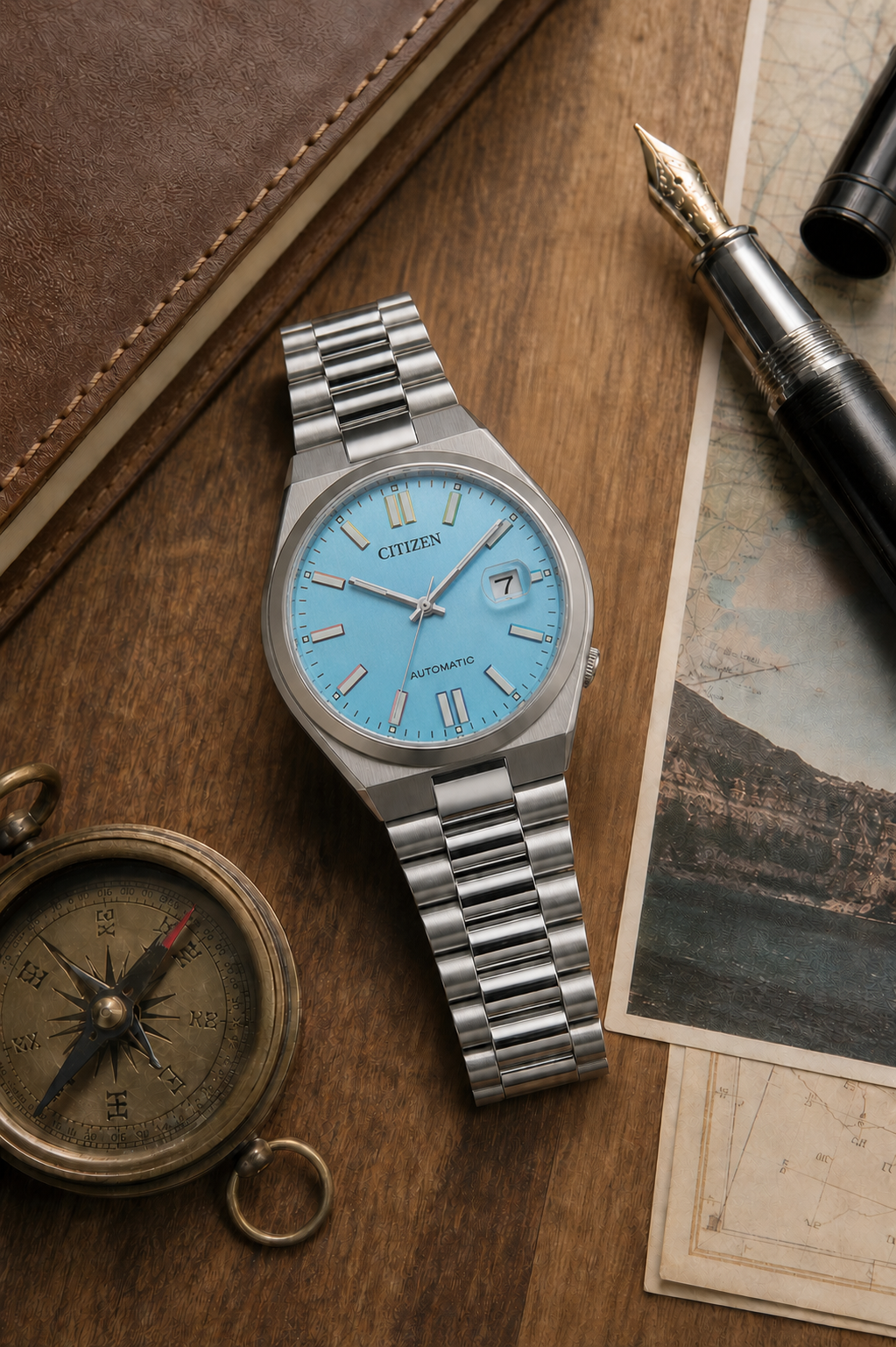 Citizen TSUYOSA Ice Blue Dial Automatic NJ0151-53L 40mm Watch