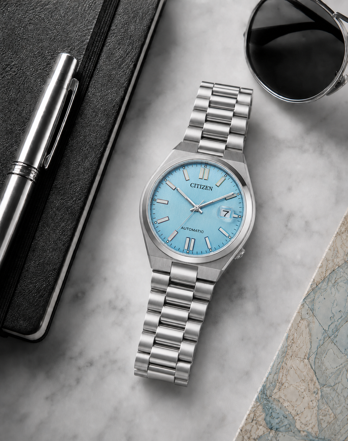 Citizen TSUYOSA Ice Blue Dial Automatic NJ0151-53L 40mm Watch