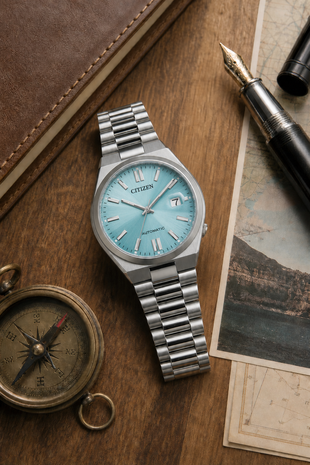 Citizen TSUYOSA Ice Blue Dial Automatic NJ0151-53M 40mm Watch