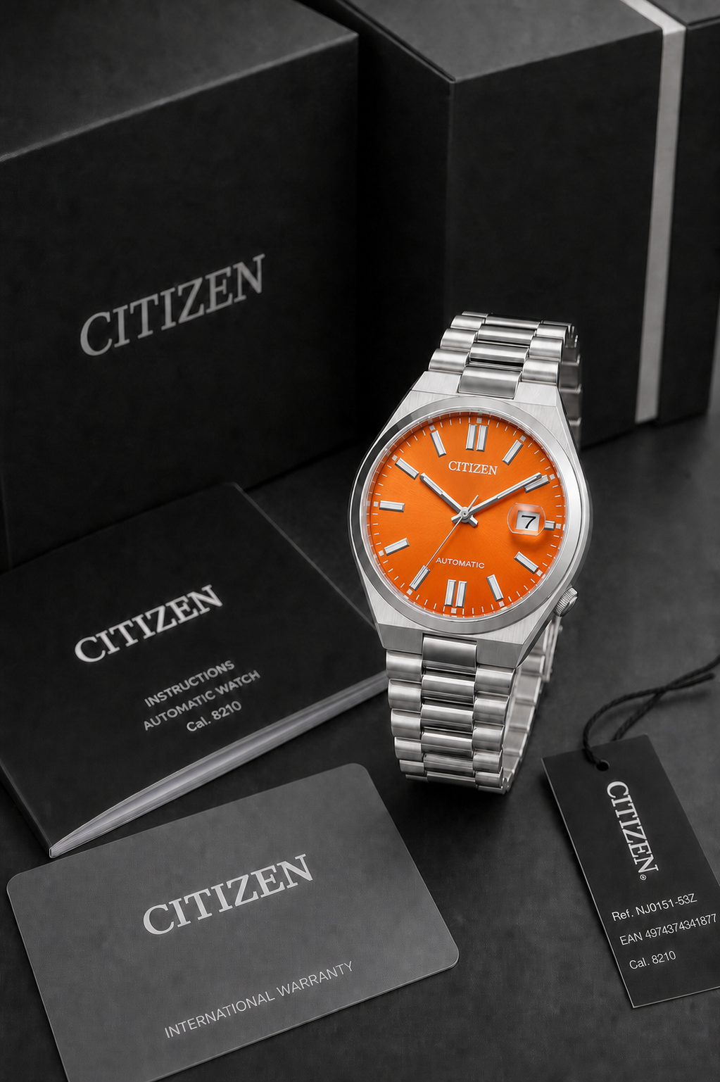 Citizen TSUYOSA Orange Dial Automatic NJ0151-53Z 40mm Watch