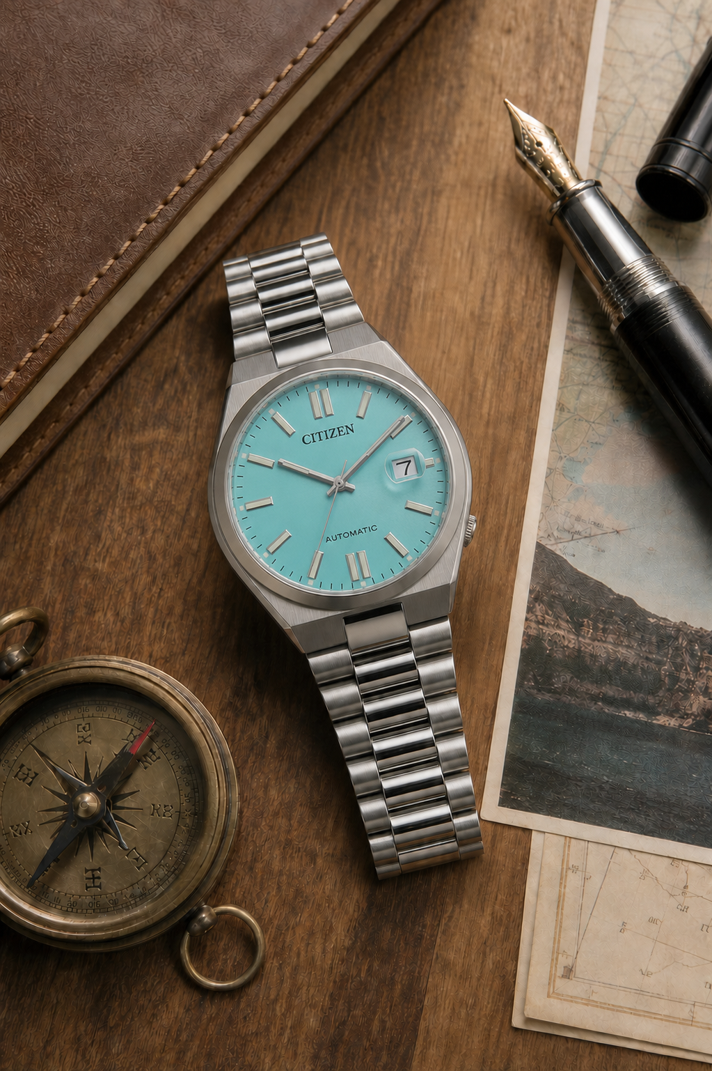 Citizen TSUYOSA Ice Blue Dial Automatic NJ0151-88M 40mm Watch
