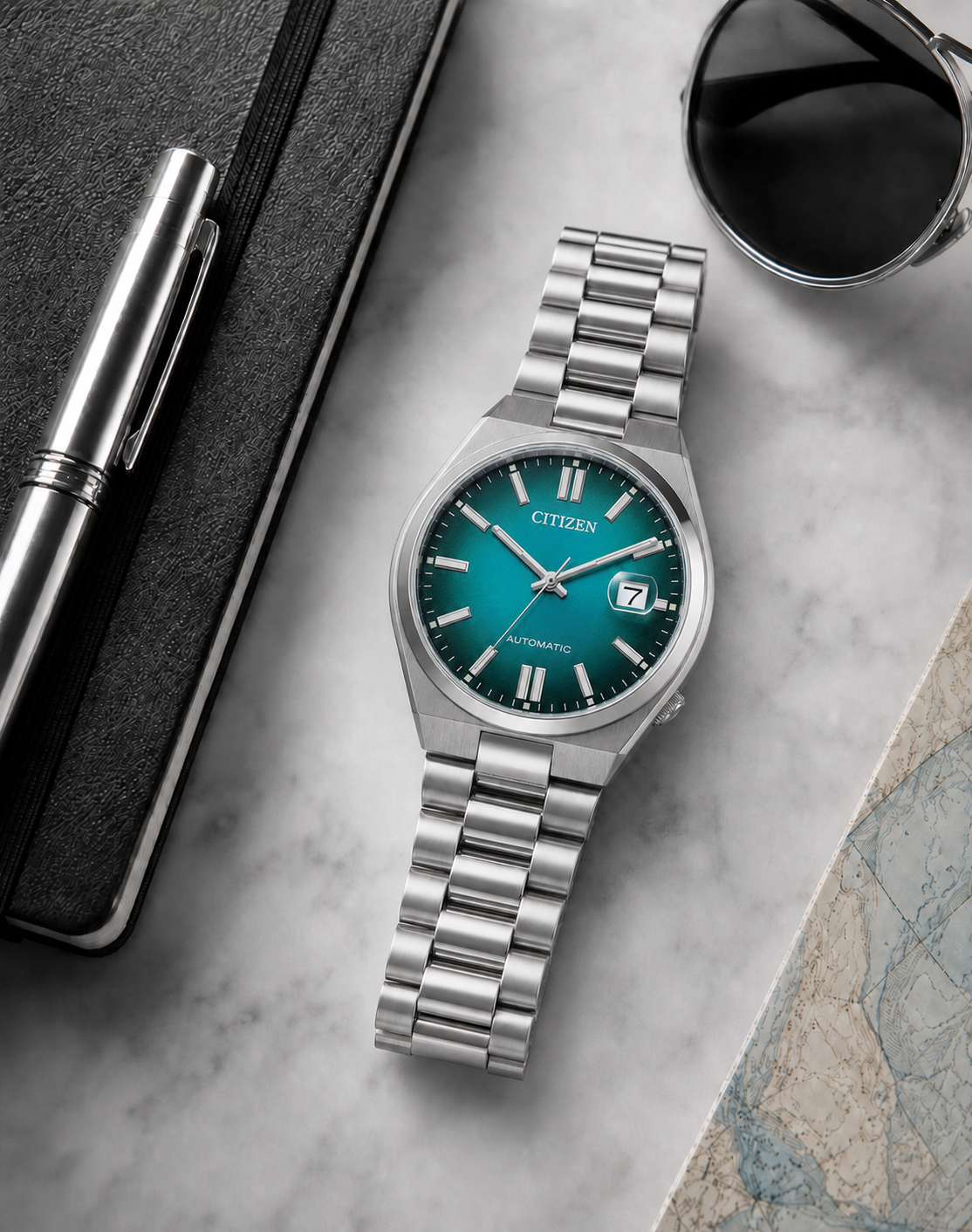 Citizen TSUYOSA Turquoise Dial Automatic NJ0151-88X 40mm Watch
