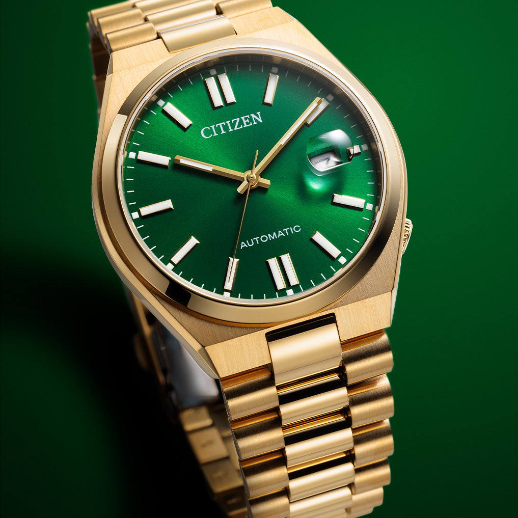 Citizen TSUYOSA Gold-Tone Green Dial Automatic NJ0152-51X 40mm Watch