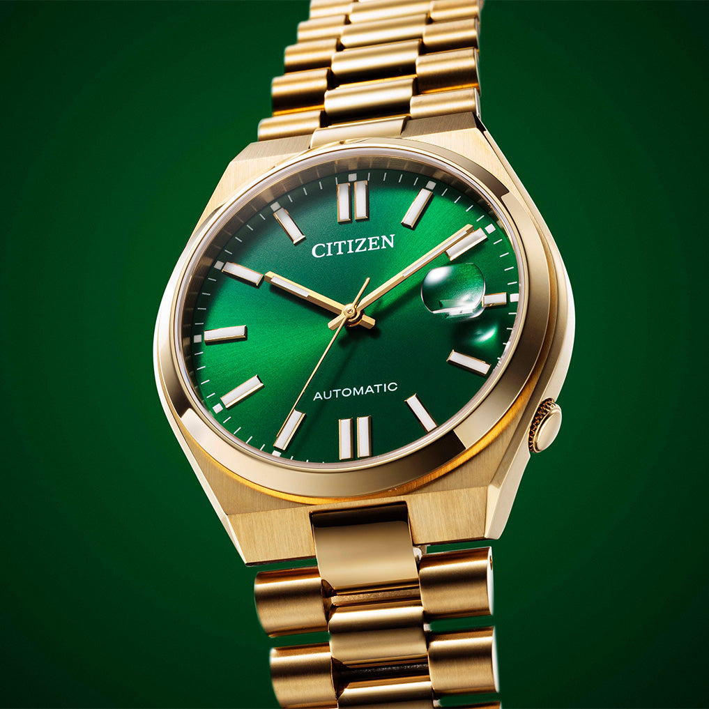 Citizen TSUYOSA Gold-Tone Green Dial Automatic NJ0152-51X 40mm Watch