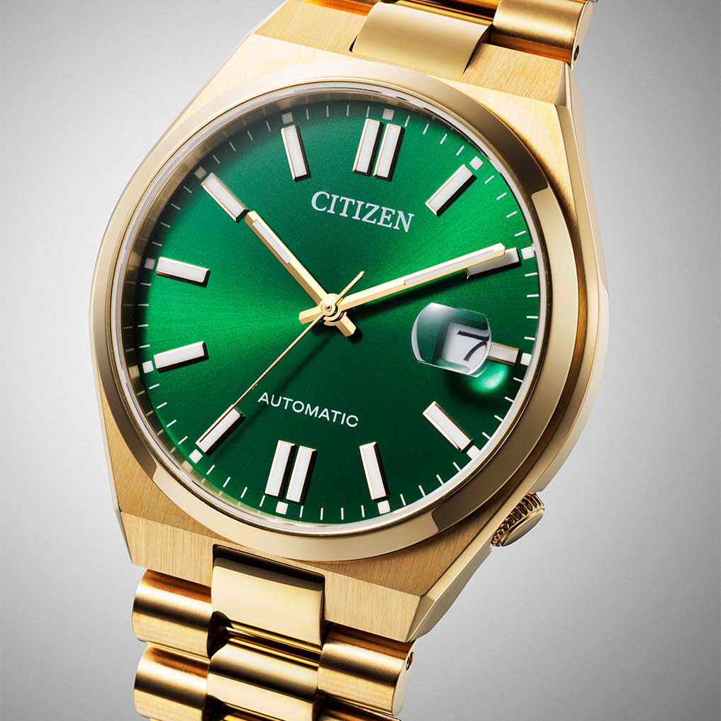 Citizen TSUYOSA Gold-Tone Green Dial Automatic NJ0152-51X 40mm Watch