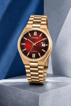 Citizen TSUYOSA Gold-Tone Wine Red Dial Automatic NJ0153-82X 40mm Watch