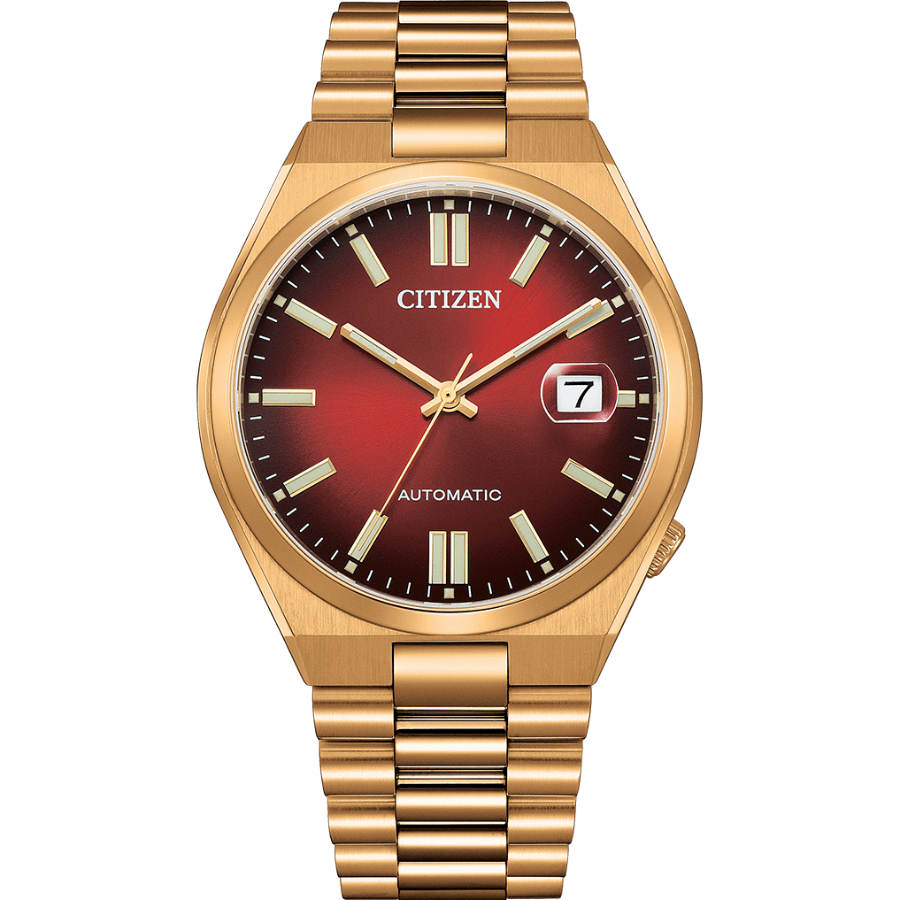 Citizen TSUYOSA Gold-Tone Wine Red Dial Automatic NJ0153-82X 40mm Watch
