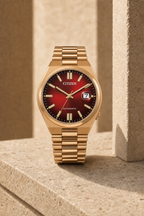 Citizen TSUYOSA Gold-Tone Wine Red Dial Automatic NJ0153-82X 40mm Watch