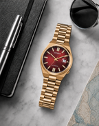 Citizen TSUYOSA Gold-Tone Wine Red Dial Automatic NJ0153-82X 40mm Watch
