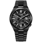 Citizen TSUYOSA Schwarz ionenplattierte Automatikuhr mit schwarzem Zifferblatt, 40 mm, NJ0155-87E