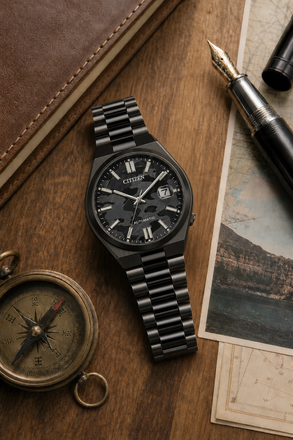 Citizen TSUYOSA Black Ion-Plated Black Dial Automatic NJ0155-87E 40mm Watch