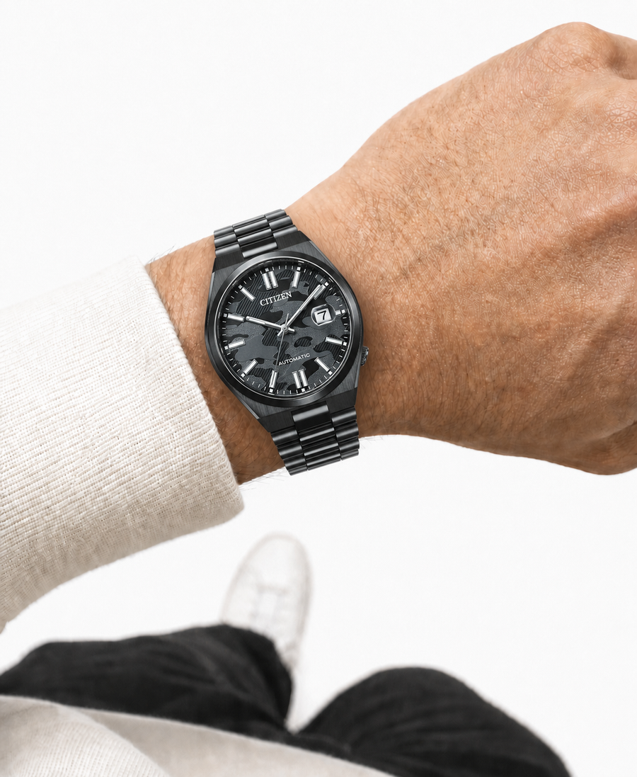 Citizen TSUYOSA Black Ion-Plated Black Dial Automatic NJ0155-87E 40mm Watch